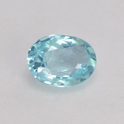 Apatita turquesa natural de 0,53 ct, corte óvalo, VS