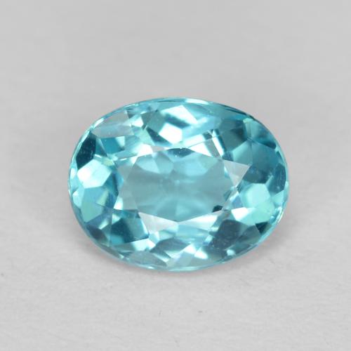 Apatita turquesa natural de 0,48 ct, corte óvalo, VS-SI