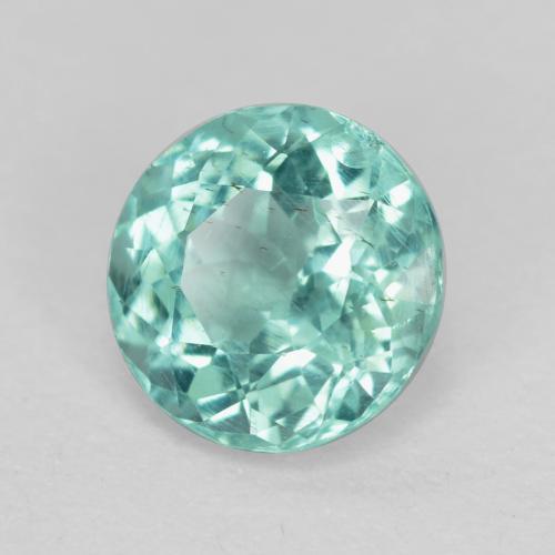 Apatito Verde azul natural de 0.58 ct, Corte Redondo, SI