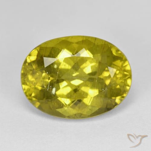 11.46ct Natural Medium Golden Brown Apatito, Ovalada, VS
