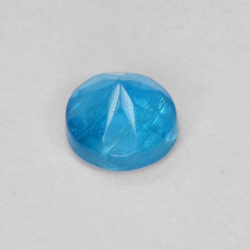 Apatita azul natural de 0,22 ct, corte redondo, VS