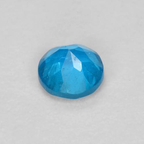 Apatito Azul medio natural de 0.20 ct, Corte Redondo, VVS-VS