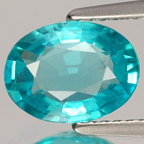 Apatita azul natural de 1,45 ct, corte óvalo, VS