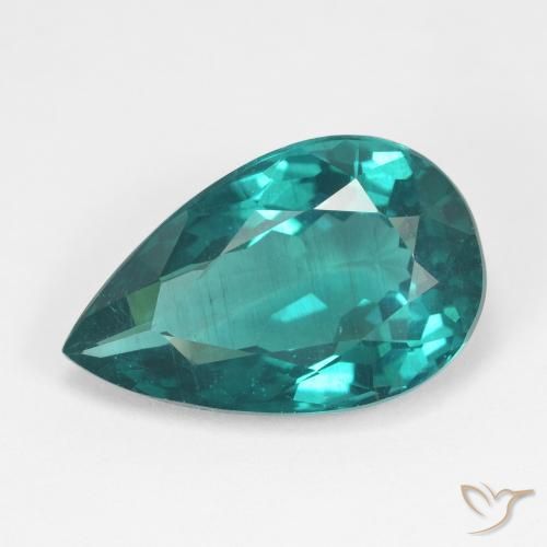 6.94ct Natural Cerceta oscuro Apatito, En forma de pera, VS