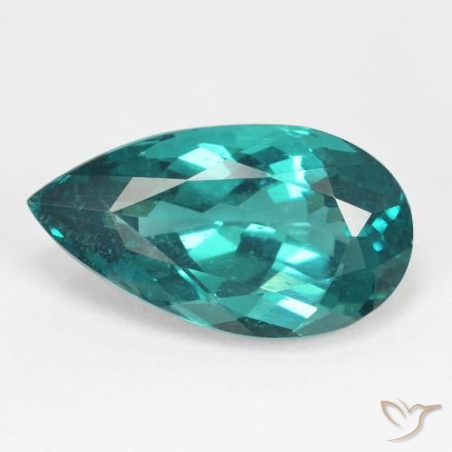 8.62ct Natural Azul verde oscuro Apatito, En forma de pera, VS