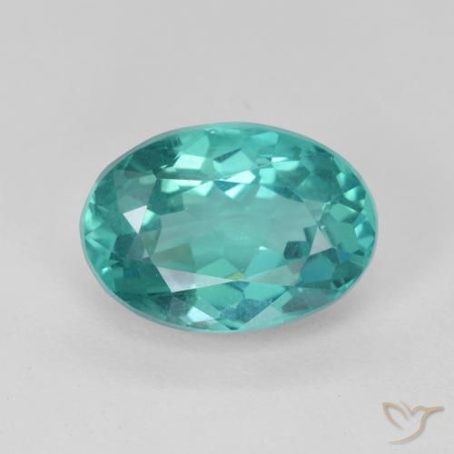 5.33ct Natural Cerceta claro Apatito, Ovalada, VS