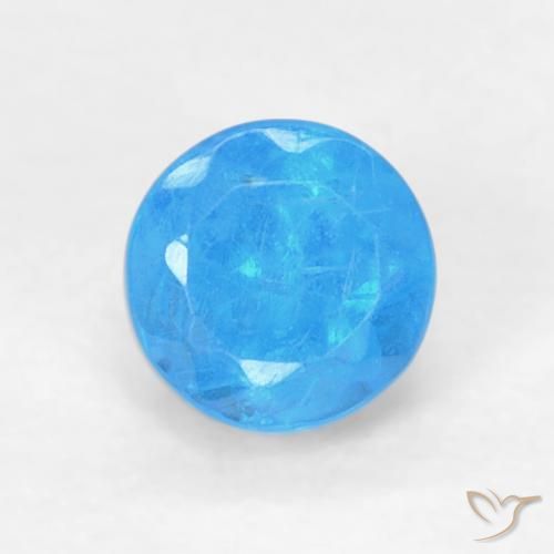 0.22ct Natural Celeste Apatito, Redondo, VS
