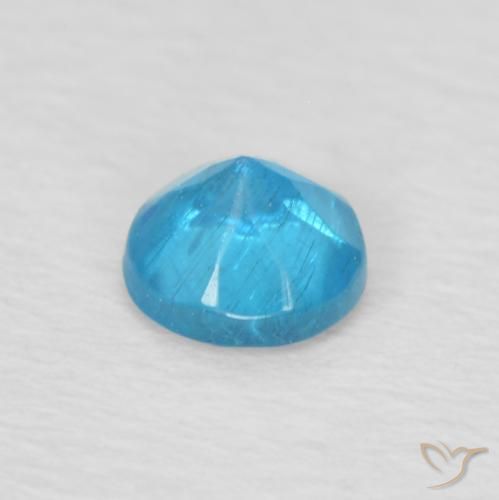 Apatito Azul medio natural de 0.23 ct, Redondo, VS