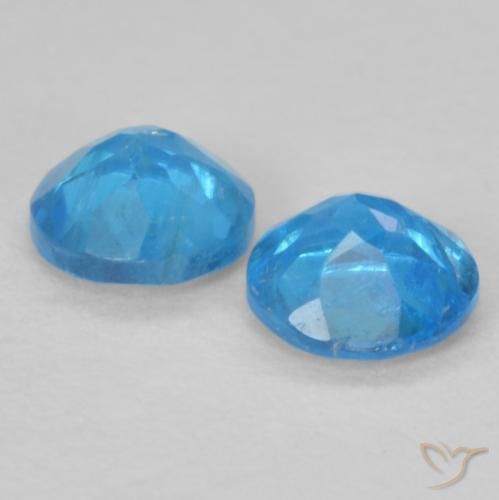 Gemas de Apatito Azul azur natural de 0.38 ct, Redondo, VS-SI