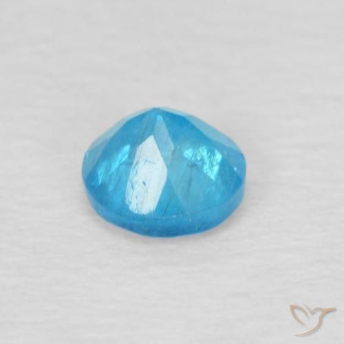 Apatito Azul medio natural de 0.22 ct, Redondo, VS