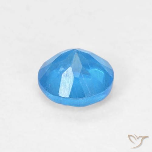 Apatito Azul medio natural de 0.18 ct, Redondo, VVS-VS