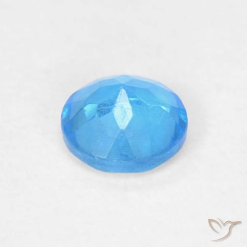 Apatito Azul medio natural de 0.20 ct, Redondo, VVS-VS
