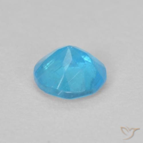 Apatito Azul claro natural de 0.20 ct, Redondo, VS