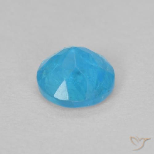 Apatito Azul claro natural de 0.21 ct, Redondo, VS