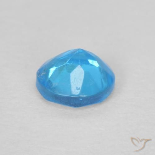 Apatito Azul celeste intenso natural de 0.20 ct, Redondo, VS