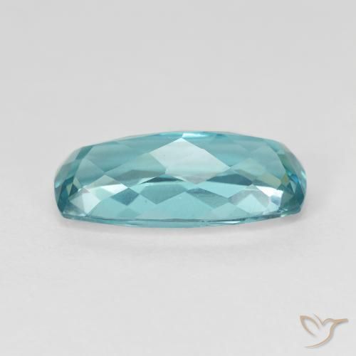 Apatito Verde azulado eléctrico natural de 5.63 ct, Forma Cojín, VVS-VS