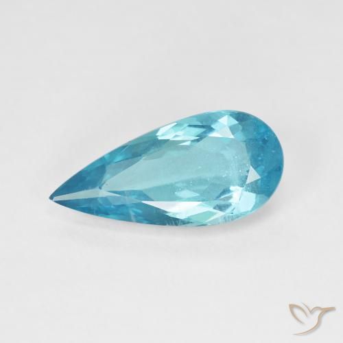 4.81ct Natural Verde azul Apatito, En forma de pera, VVS-VS
