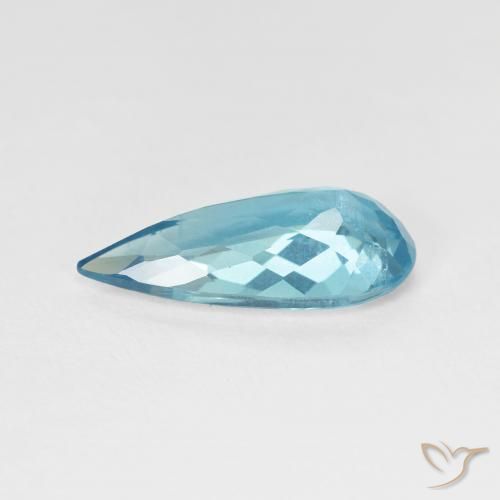 Apatito Verde azul natural de 4.81 ct, En forma de pera, VVS-VS