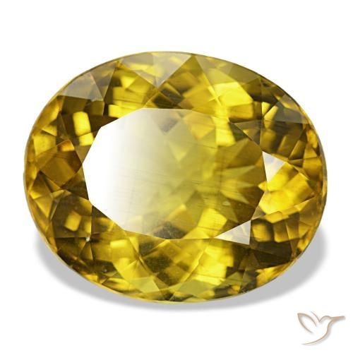Apatita amarillo natural de 18,73 ct, corte óvalo, VS