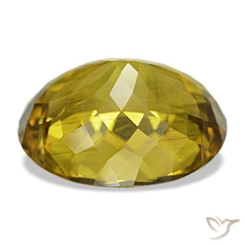 Apatita amarillo natural de 18,73 ct, corte óvalo, VS