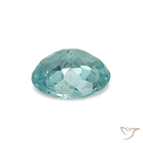 Apatita turquesa natural de 0,95 ct, corte redondo, VS-SI