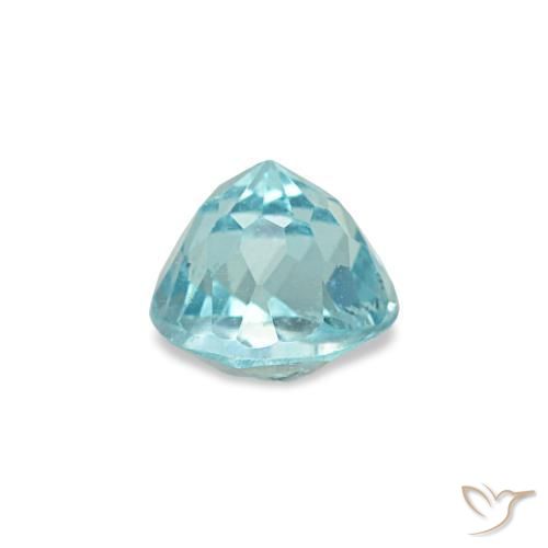 Apatita turquesa natural de 0,33 ct, corte redondo, VS-SI