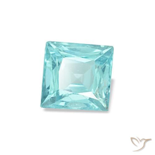 Apatita turquesa natural de 0,59 ct, cuadrado, VS-SI