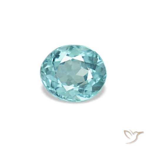 Apatita turquesa natural de 0,23 ct, corte óvalo, VVS