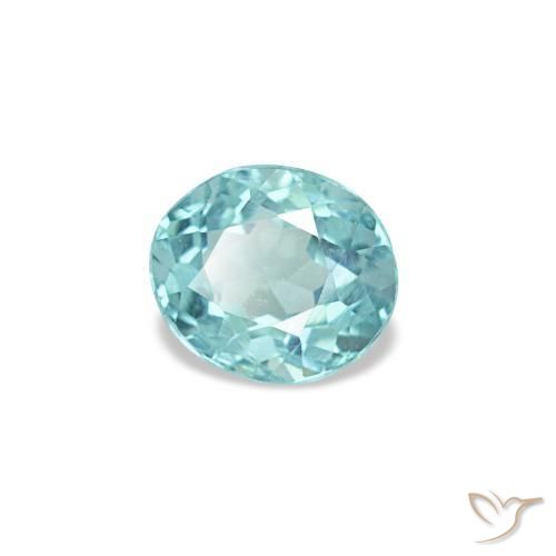 Apatita turquesa natural de 0,23 ct, corte óvalo, VVS