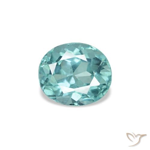 Apatita turquesa natural de 0,33 ct, corte óvalo, VVS