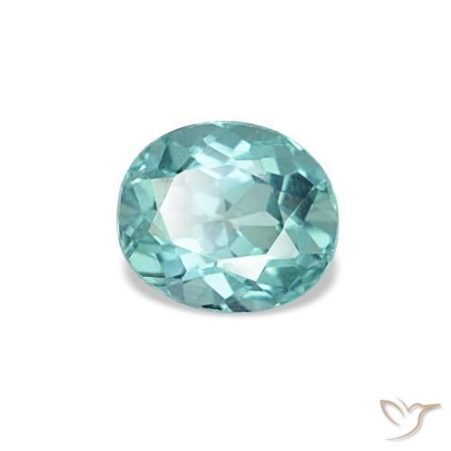 Apatita turquesa natural de 0,33 ct, corte óvalo, VVS