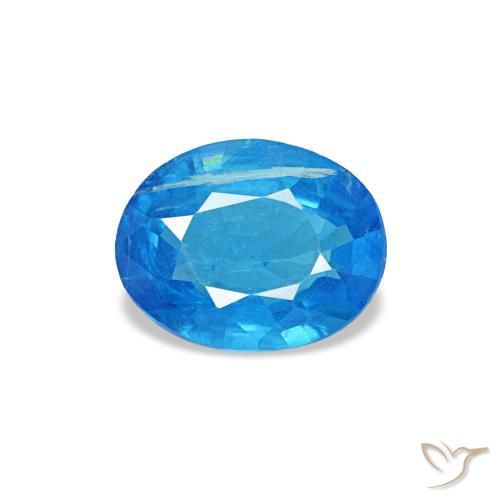 Apatita azul natural de 0,32 ct, corte óvalo, SI