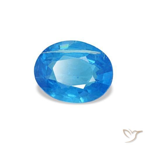 Apatita azul natural de 0,32 ct, corte óvalo, SI