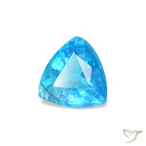 Apatita azul natural de 0,34 ct, trillón, SI