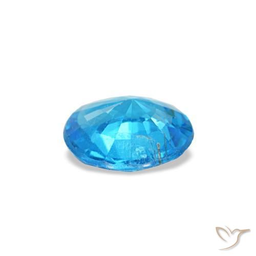 Apatita azul natural de 0,37 ct, corte redondo, SI