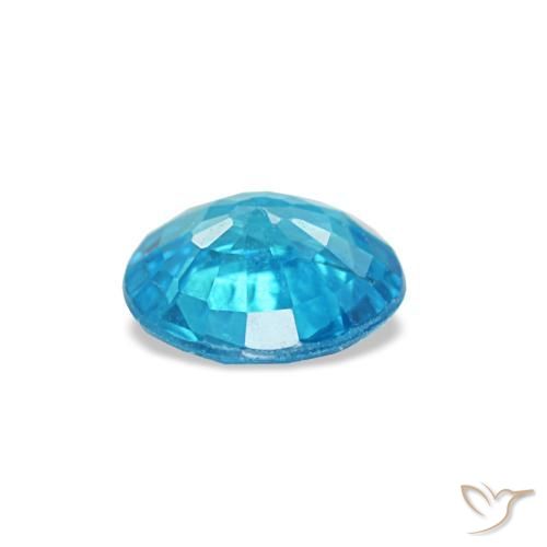 Apatita azul natural de 0,41 ct, corte redondo, SI