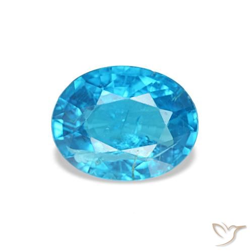 Apatita azul natural de 0,54 ct, corte óvalo, SI