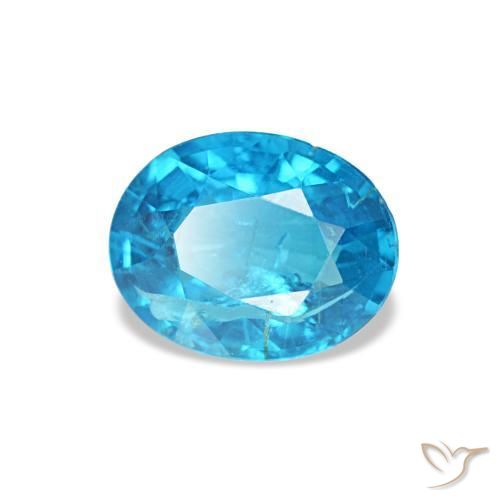 Apatita azul natural de 0,54 ct, corte óvalo, SI