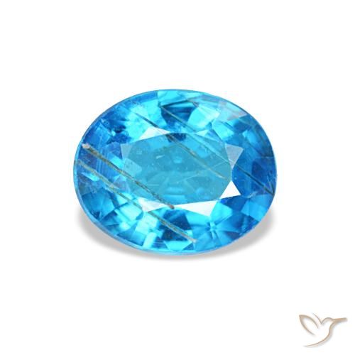 Apatita azul natural de 0,44 ct, corte óvalo, SI