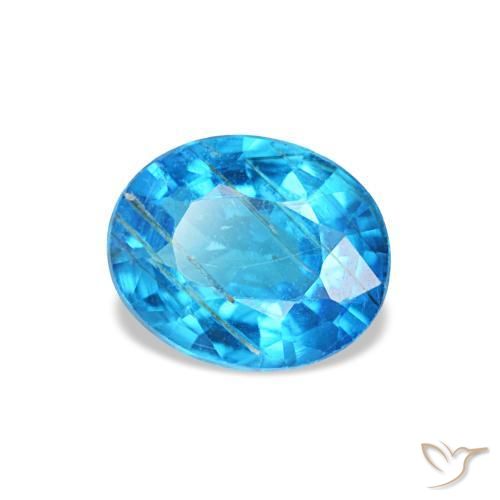 Apatita azul natural de 0,44 ct, corte óvalo, SI