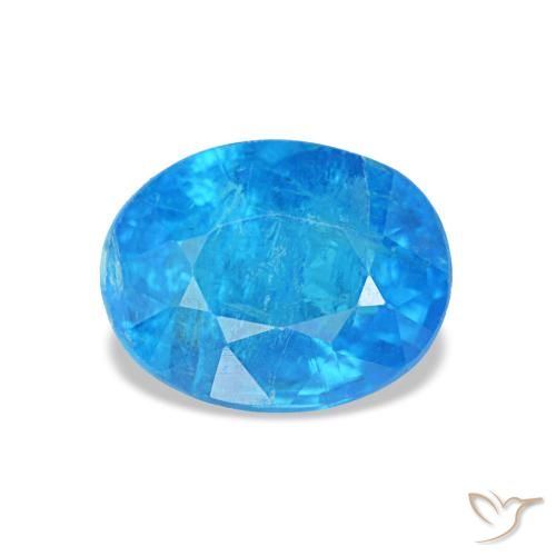 Apatita azul natural de 0,92 ct, corte óvalo, SI