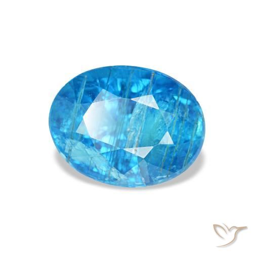 Apatita azul natural de 0,79 ct, corte óvalo, SI