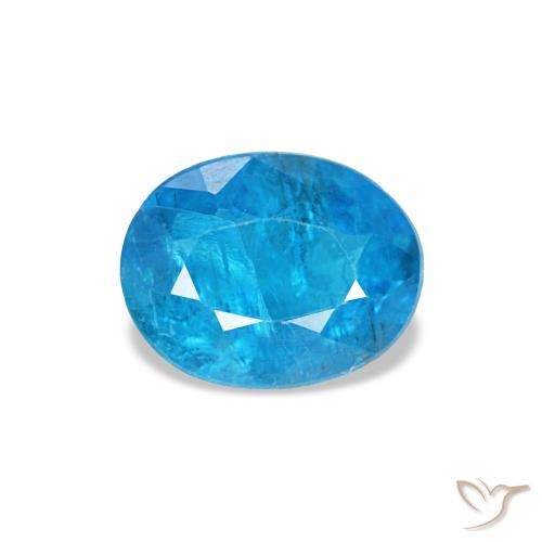 Apatita azul natural de 0,51 ct, corte óvalo, SI