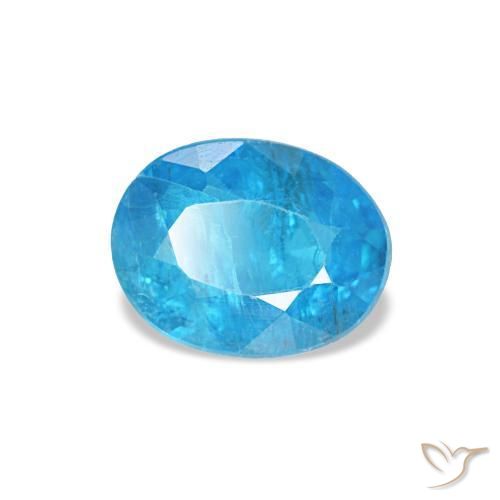 Apatita azul natural de 0,51 ct, corte óvalo, SI
