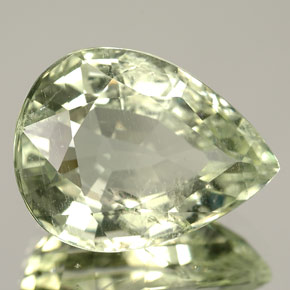Aguamarina Verde claro natural de 9.89 ct, En forma de pera, SI