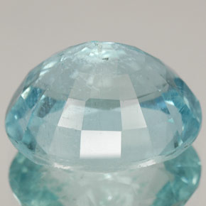 Aguamarina azul natural de 12,27 ct, corte óvalo, SI