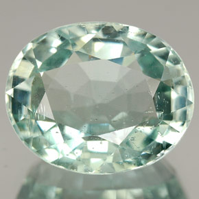 Aguamarina azul natural de 7,26 ct, corte óvalo, SI
