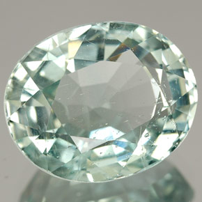 Aguamarina azul natural de 7,26 ct, corte óvalo, SI