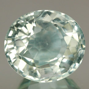 Aguamarina azul natural de 4,84 ct, corte óvalo, VS