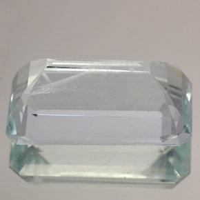 Aguamarina azul natural de 12,22 ct, corte esmeralda, VS-SI